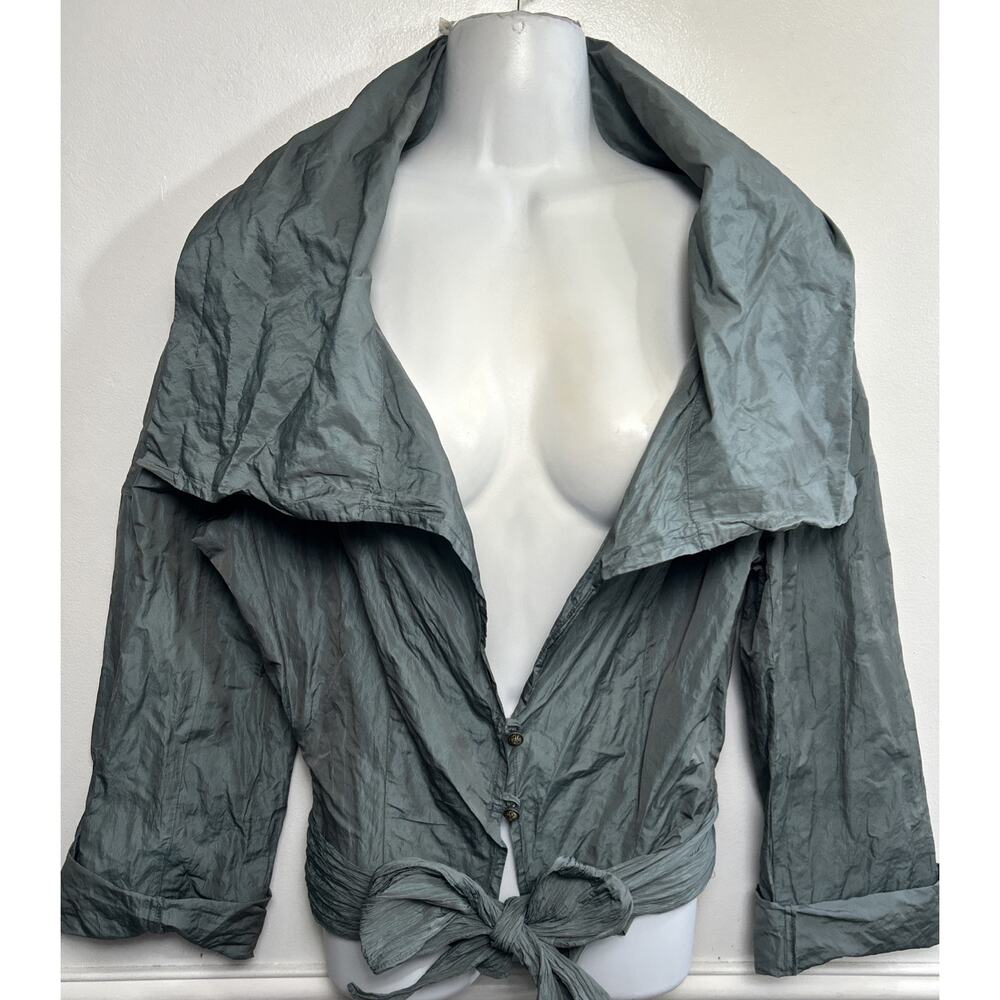 IVAN GRUNDAHL Copenhagen Blouse Topper 38 M Avant Garve L/S Artsy Wrap Designer